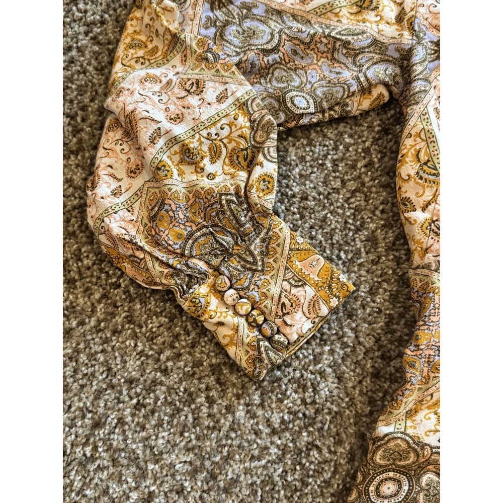 Kachel X Anthropologie Zola Patchwork Paisley Button Front Mini Dress Size 2 - Picture 4 of 9